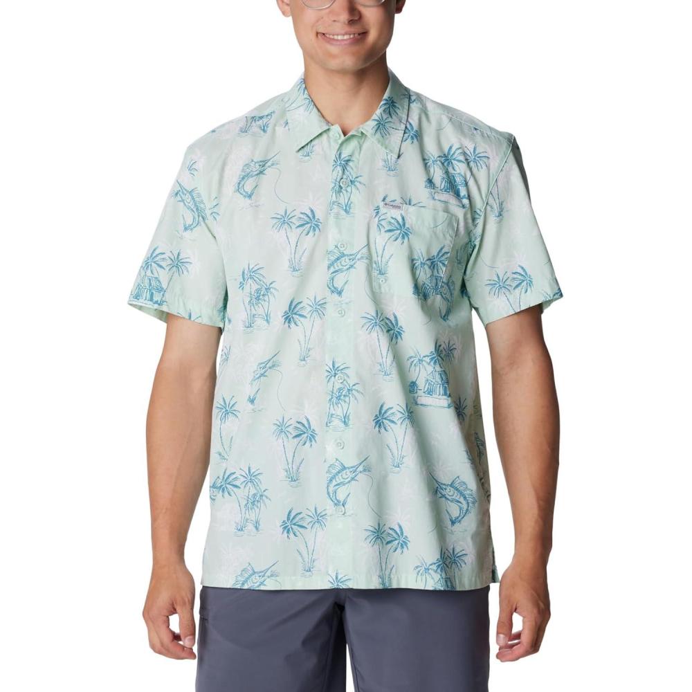 imageColumbia Mens Super Tamiami Long Sleeve ShirtIcy MornScribbled