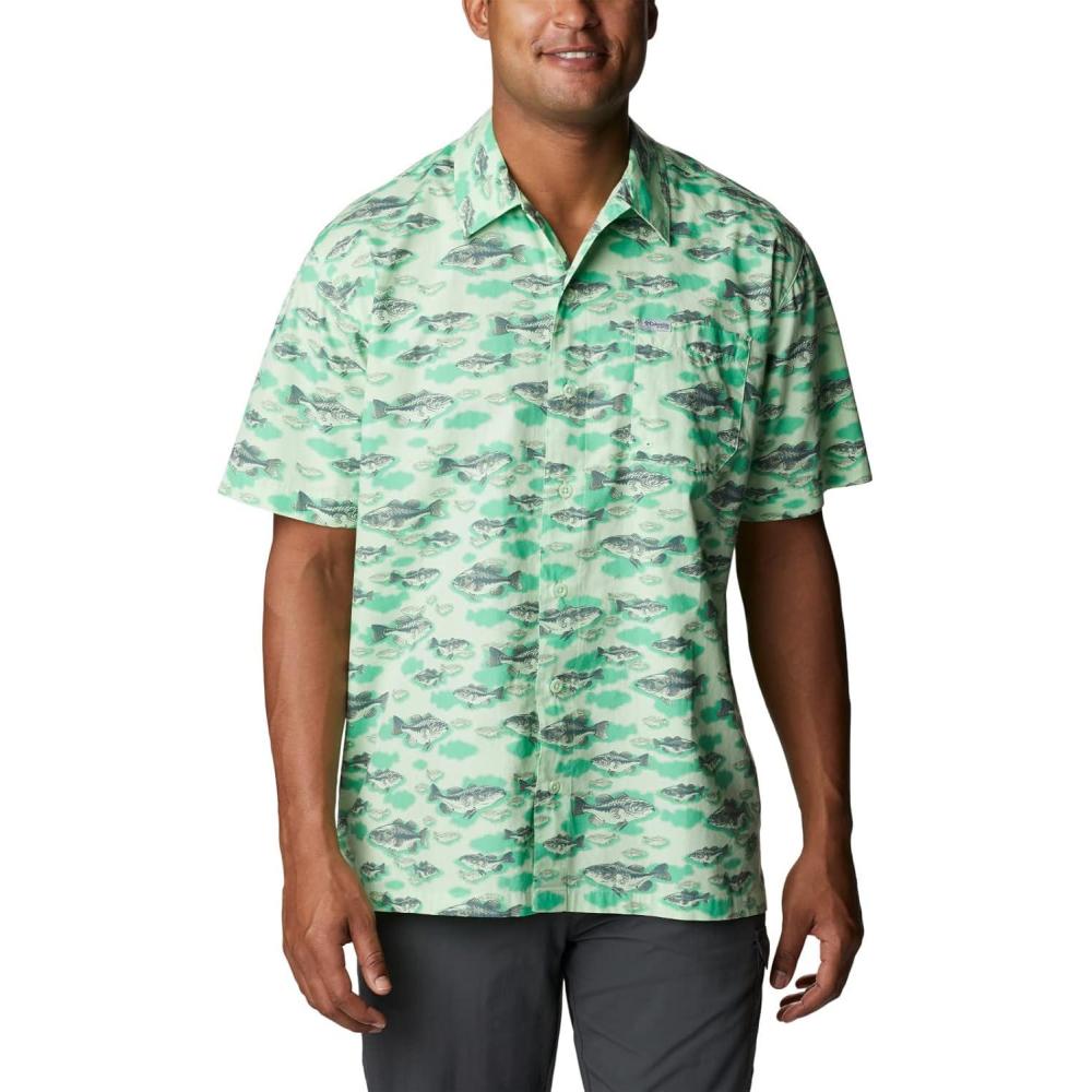 imageColumbia Mens Super Tamiami Long Sleeve ShirtKey West Bigmouth Print