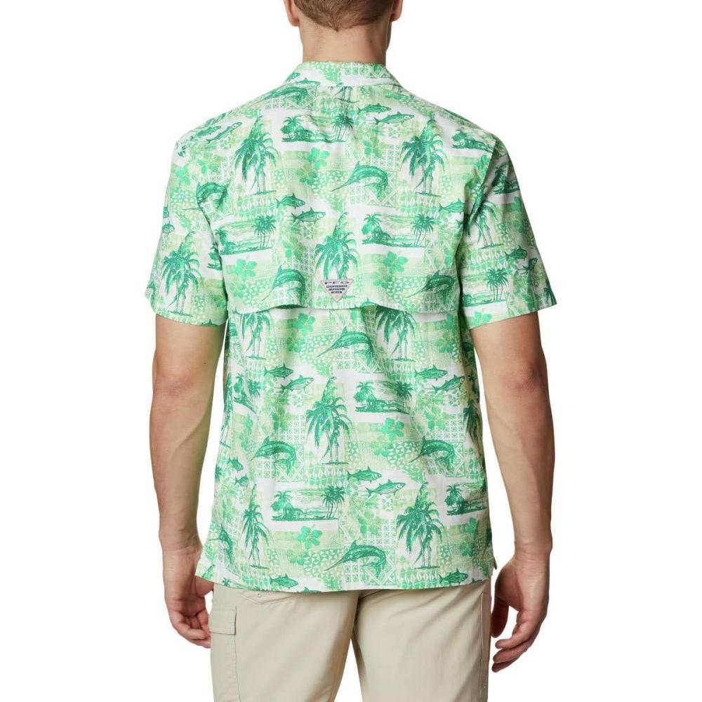 imageColumbia Mens Super Tamiami Long Sleeve ShirtKey West Polynesian Print