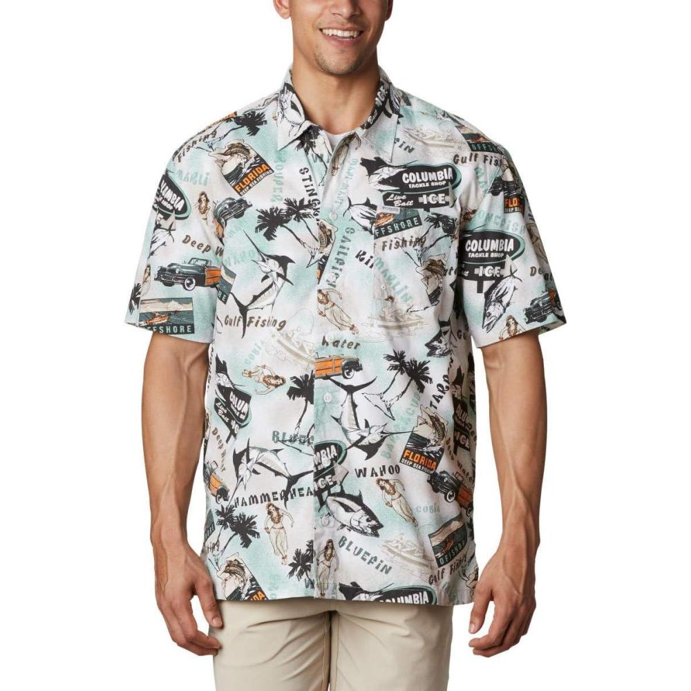imageColumbia Mens Super Tamiami Long Sleeve ShirtPond Offshore Archive Print