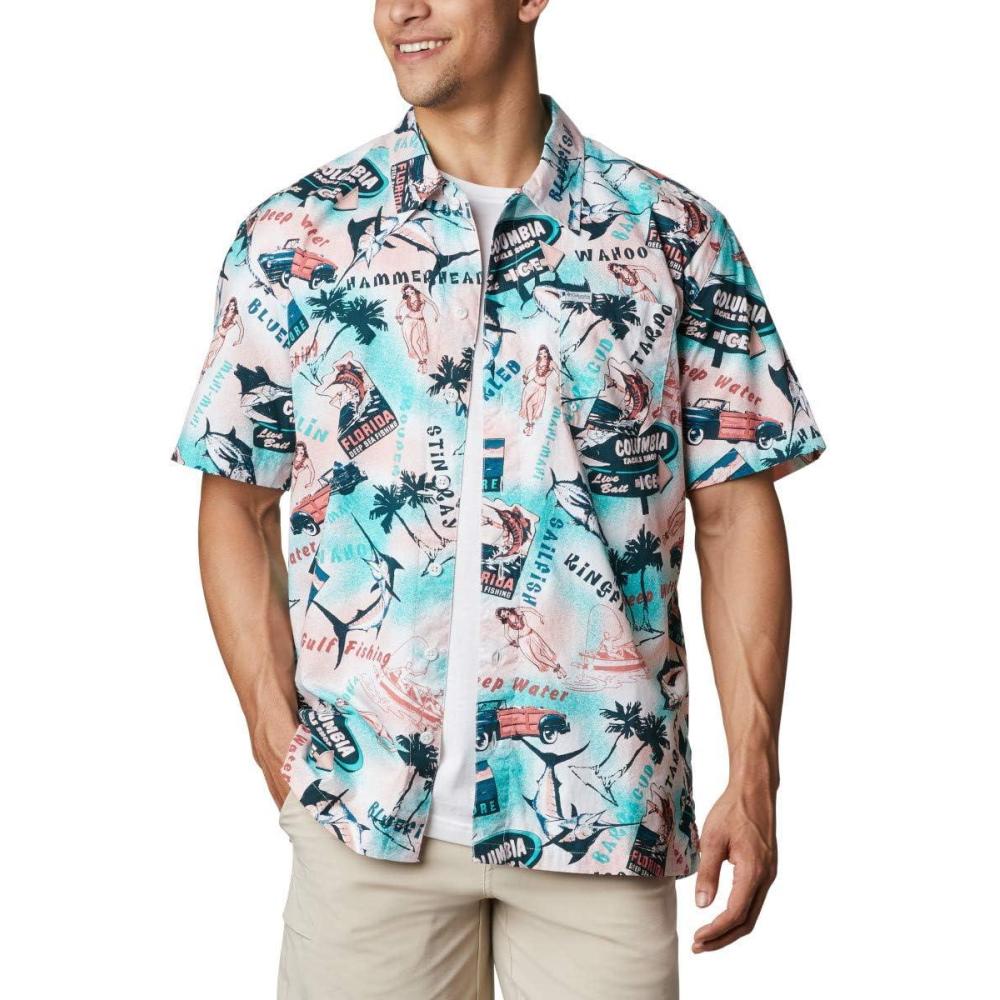 imageColumbia Mens Super Tamiami Long Sleeve ShirtSalmon Offshore Archive Print