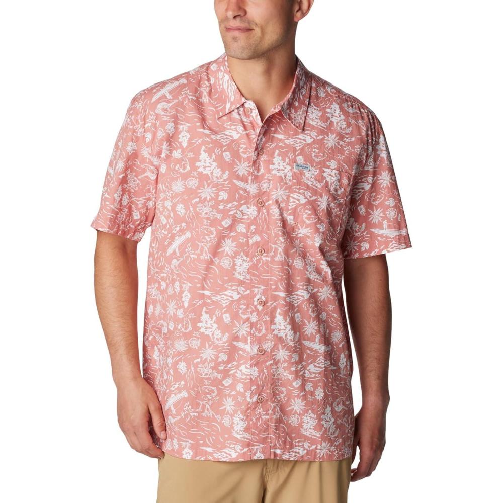 imageColumbia Mens Super Tamiami Long Sleeve ShirtSandalwood PinkKahawai