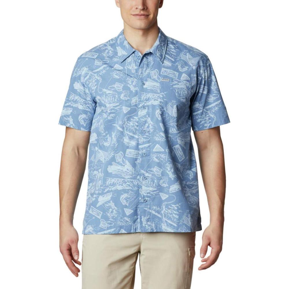 imageColumbia Mens Super Tamiami Long Sleeve ShirtSkyler Freshwater Roots Print