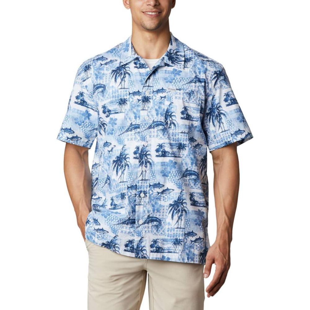 imageColumbia Mens Super Tamiami Long Sleeve ShirtSkyler Polynesian Print