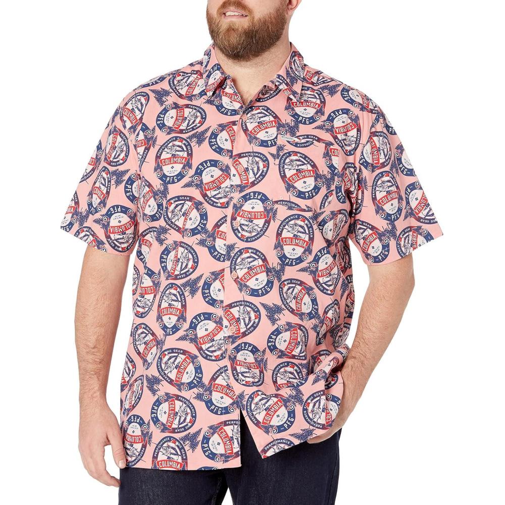 imageColumbia Mens Super Tamiami Long Sleeve ShirtSorbet Holiday Spirits Print