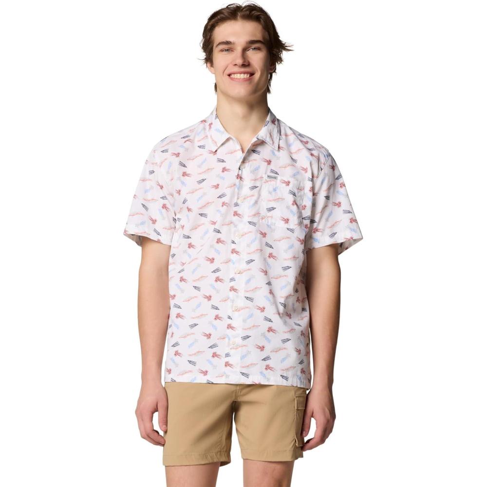 imageColumbia Mens Super Tamiami Long Sleeve ShirtWhite Fly Pride