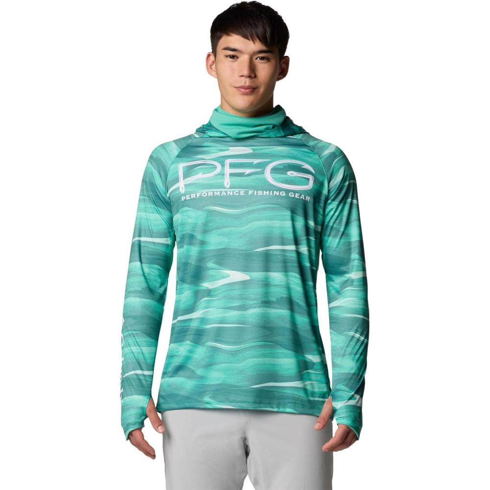 imageColumbia Mens Super Terminal Tackle Vent HoodieGlaze Green Obsidian