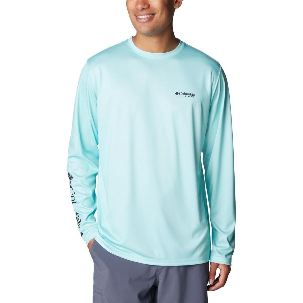 imageColumbia Mens Terminal Tackle PFG Fins and Stripes Long SleeveGulf StreamFins  Stripes
