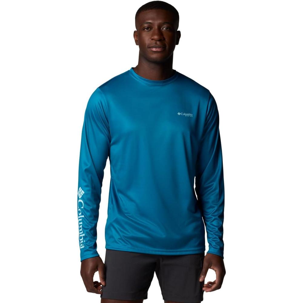imageColumbia Mens Terminal Tackle PFG Fish Shine Long SleeveBlue EchoPfg Trout Shine