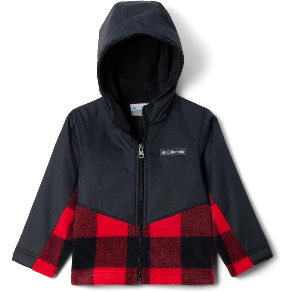 imageColumbia Unisex Baby Steens Mt Ii Overlay HoodieMountain Red CheckBlack