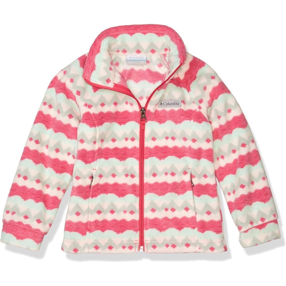 imageColumbia Youth Girls Benton Springs II Printed FleeceCactus Pink Striped Peaks