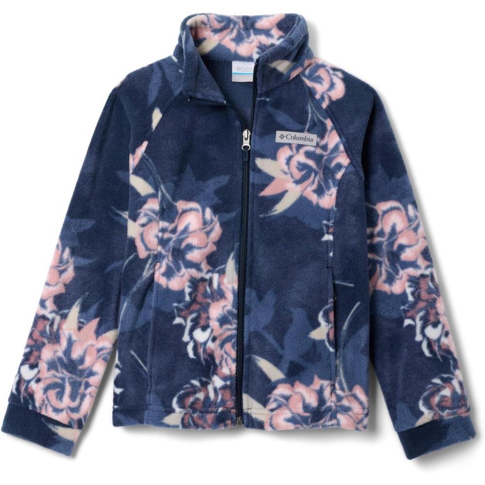 imageColumbia Youth Girls Benton Springs II Printed FleeceCollegiate Navy Blossoming