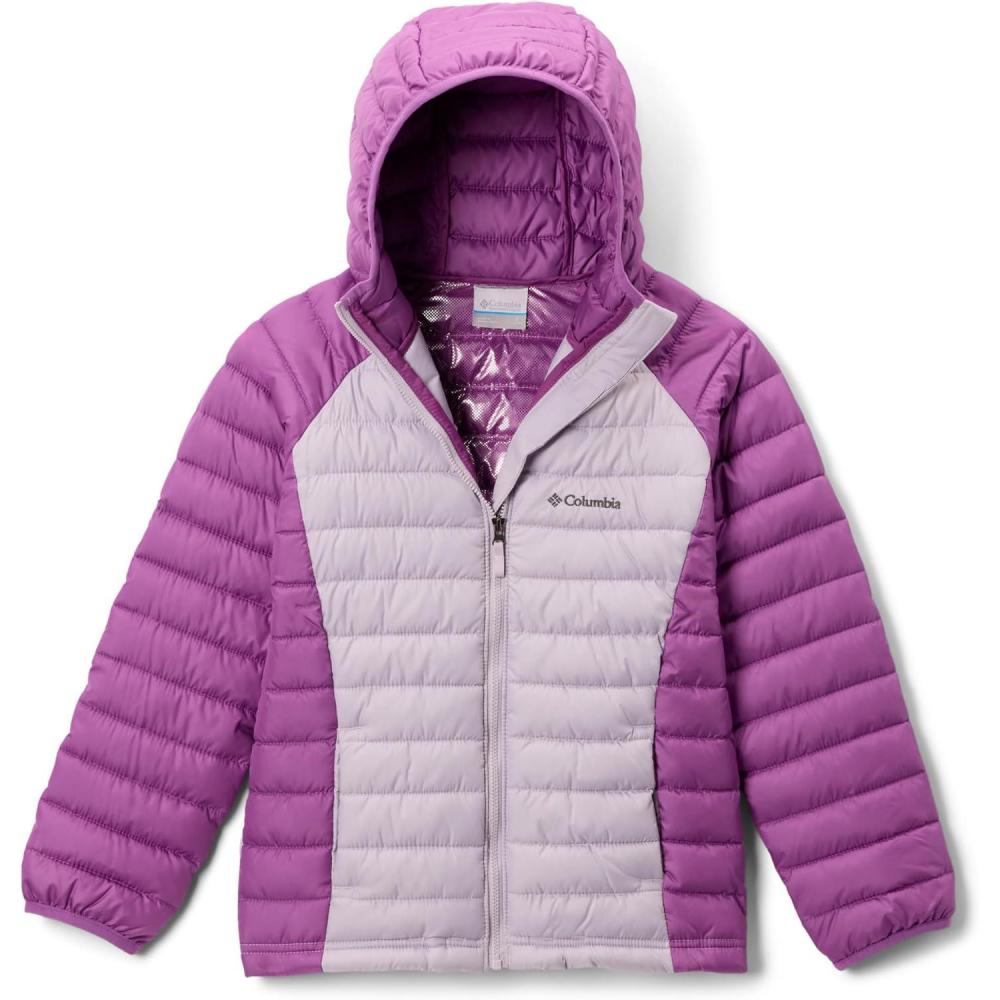 imageColumbia babygirls Powder Lite II Hooded JacketLavender PearlRazzle