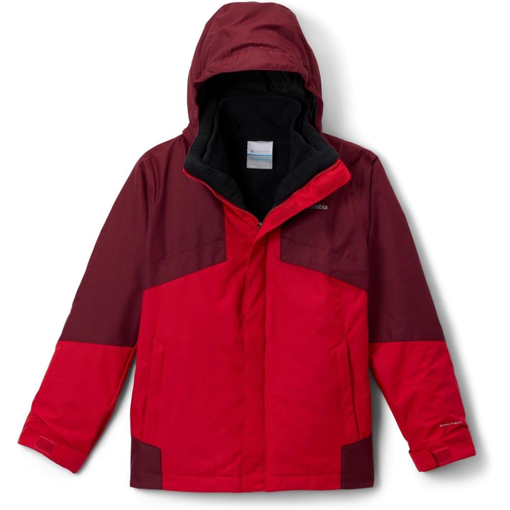 imageColumbia boys Bugaboo III Fleece Interchange JacketMountain RedRich WineBlack