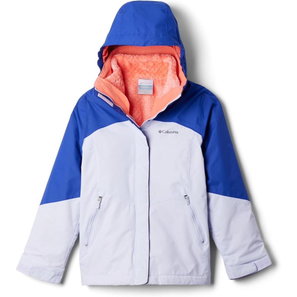 imageColumbia girls Bugaboo III Fleece Interchange JacketSnowdriftClematis BlueHot Coral