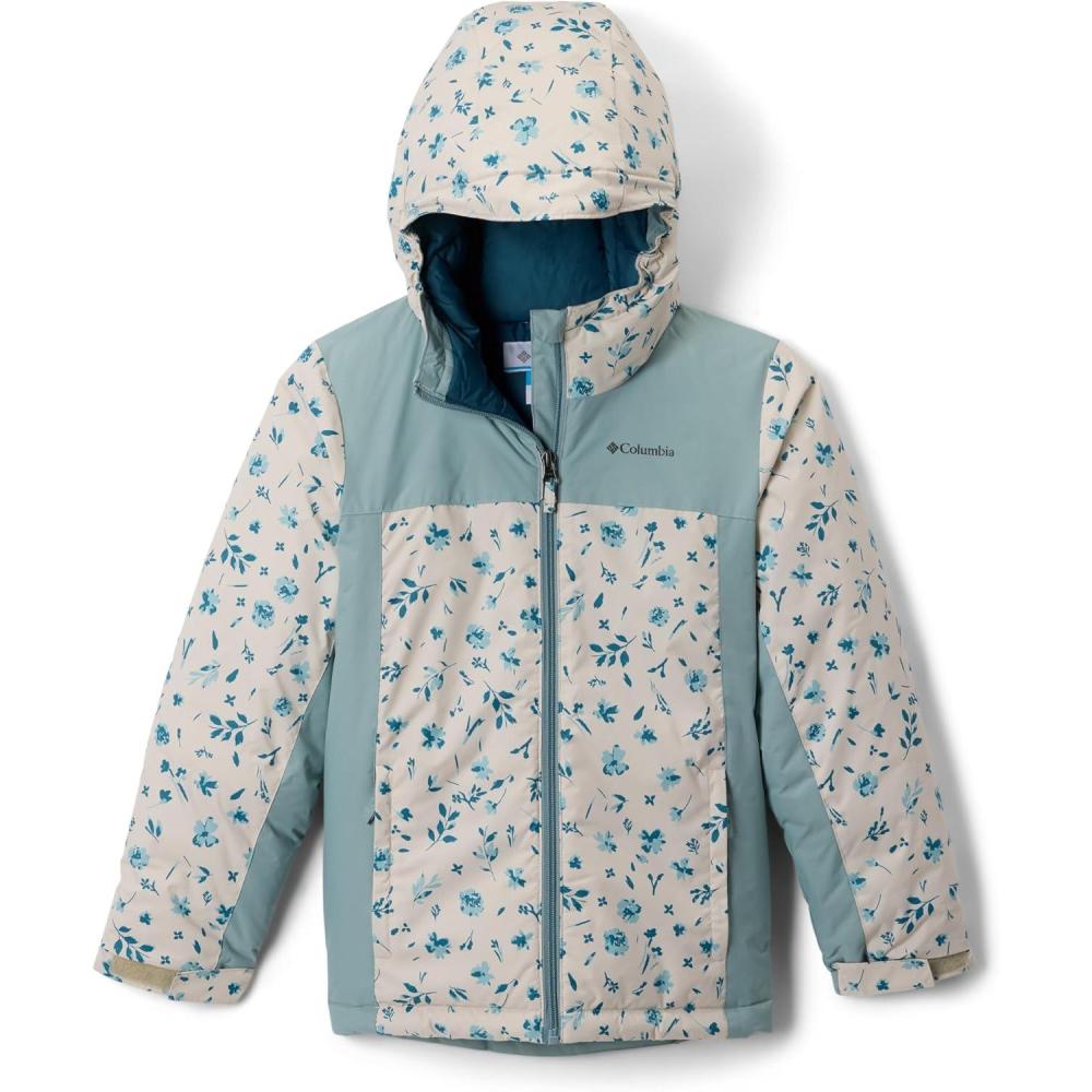 imageColumbia girls Horizon Ride IV Printed JacketDark Stone WatergardenCrushed Blue