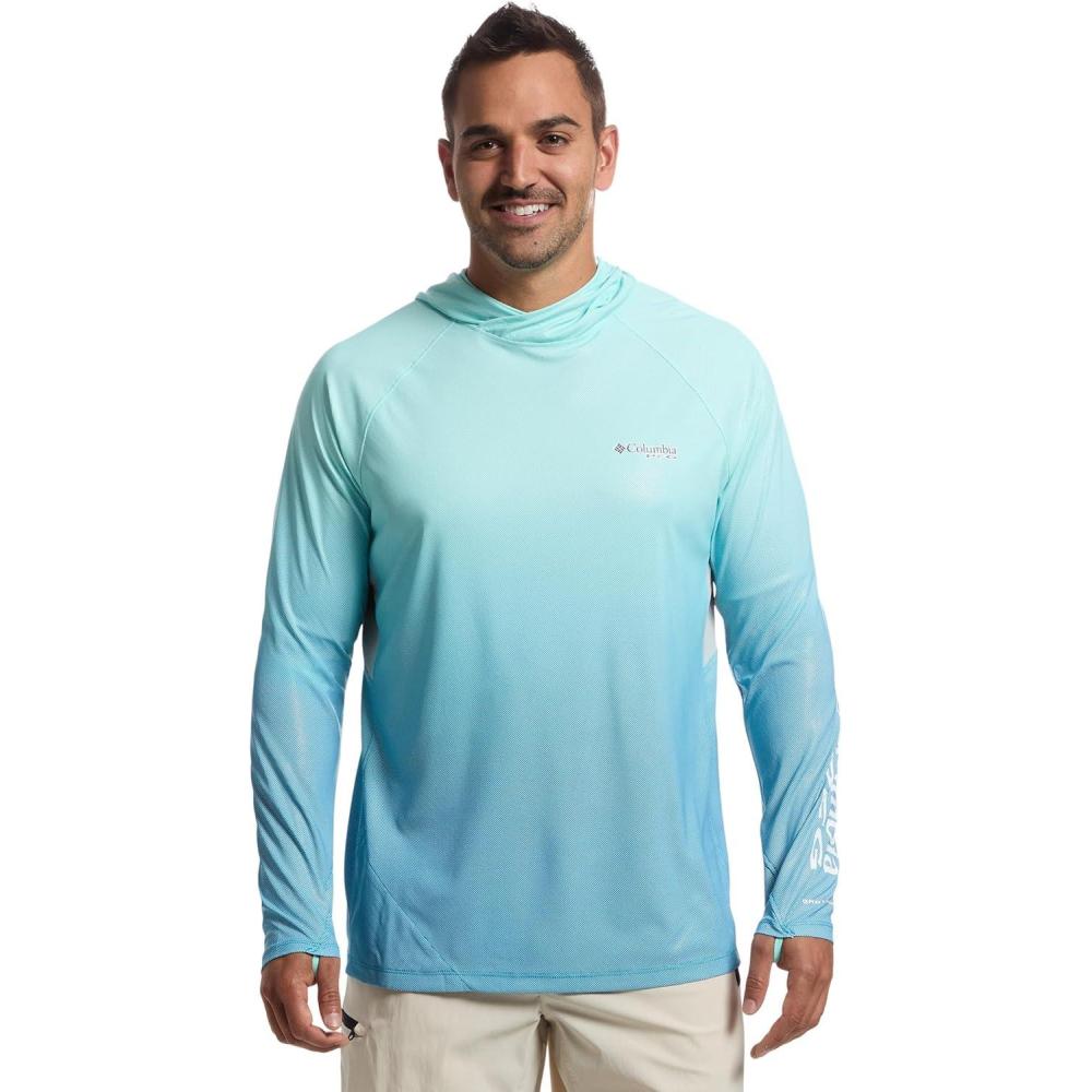imageColumbia mens Terminal Deflector Zero II HoodieBlue EchoGulf Stream Gradient
