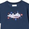 Columbia Girls La Poudre Pass Short Sleeve Tee(Collegiate Navy/Elevated Patriot)