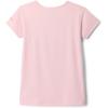 Columbia Girls Tech Trail Short Sleeve Graphic Shirt(Satin Pink Heather/Ridge Line Life)