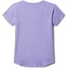 Columbia Girls Tech Trail Short Sleeve Tee(Morning Mist Heather/Paisley Purple Heather)