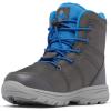 Columbia Kids’ Fairbanks Omni-heat Snow Boots(Dark Grey/Bright Indigo)