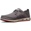 Columbia Men’s Bahama Vent Relaxed Laced Boat Shoe(City Grey  Vintage Red)
