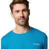 Columbia Mens PFG Fish Flag II Short Sleeve(Blue Echo/Lavender Pearl Gradient)