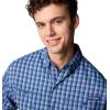 Columbia Men’s PFG Tamiami II UPF 40 Long Sleeve Fishing Shirt(Collegiate Navy Gradient Check)