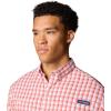 Columbia Men’s PFG Tamiami II UPF 40 Long Sleeve Fishing Shirt(Dusty Crimson Gradient Check)