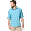Columbia Men’s PFG Tamiami II UPF 40 Long Sleeve Fishing Shirt(Vintage Blue)