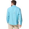 Columbia Men’s PFG Tamiami II UPF 40 Long Sleeve Fishing Shirt(Vintage Blue)