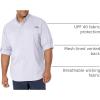 Columbia Men’s PFG Tamiami II UPF 40 Long Sleeve Fishing Shirt(White – Legacy)