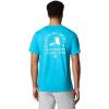 Columbia Mens PFG Uncharted Graphic Tee(Blue Echo Heather/Pfg Catch My Drift)
