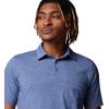 Columbia Mens PFG Uncharted Polo(Bluebell Heather)