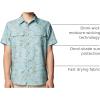 Columbia Mens PFG Uncharted Printed Short Sleeve Shirt(Crushed Blue Uncharted Waters)