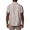 Columbia Mens PFG Uncharted Printed Short Sleeve Shirt(Crushed Clay Uncharted Waters)