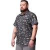 Columbia Mens PFG Uncharted Printed Short Sleeve Shirt(Shark Everglades)