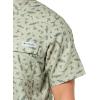 Columbia Mens PFG Uncharted Printed Short Sleeve Shirt(Smokey Sage Cast N Blast)