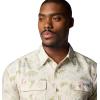 Columbia Mens PFG Uncharted Printed Short Sleeve Shirt(Stone Everglades)