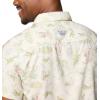 Columbia Mens PFG Uncharted Printed Short Sleeve Shirt(Stone Everglades)