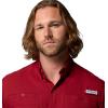 Columbia Men’s Silver Ridge Blocked Long Sleeve Shirt(Beet)