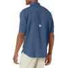 Columbia Men’s Silver Ridge Blocked Long Sleeve Shirt(Dark Mountain)