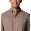 Columbia Men’s Silver Ridge Blocked Long Sleeve Shirt(Iron)