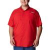 Columbia Men’s Silver Ridge Blocked Long Sleeve Shirt(Red Spark)
