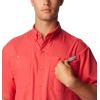 Columbia Men’s Silver Ridge Blocked Long Sleeve Shirt(Sunset Red)