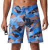 Columbia Men’s Silver Ridge Blocked Long Sleeve Shirt(Vivid Blue Gamefish Camo)
