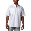 Columbia Men’s Silver Ridge Blocked Long Sleeve Shirt(White – Legacy)