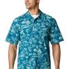 Columbia Men’s Super Tamiami Long Sleeve Shirt(Aegean Blue Freshwater Roots Print)
