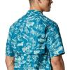 Columbia Men’s Super Tamiami Long Sleeve Shirt(Aegean Blue Freshwater Roots Print)