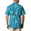 Columbia Men’s Super Tamiami Long Sleeve Shirt(Aegean Blue Freshwater Roots Print)